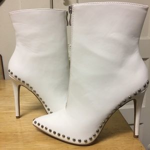 White Studded Boots